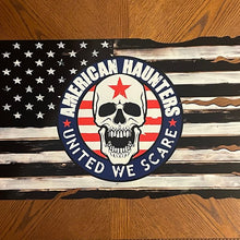 Load image into Gallery viewer, American Haunters Flag Metal Sign / Wall Art