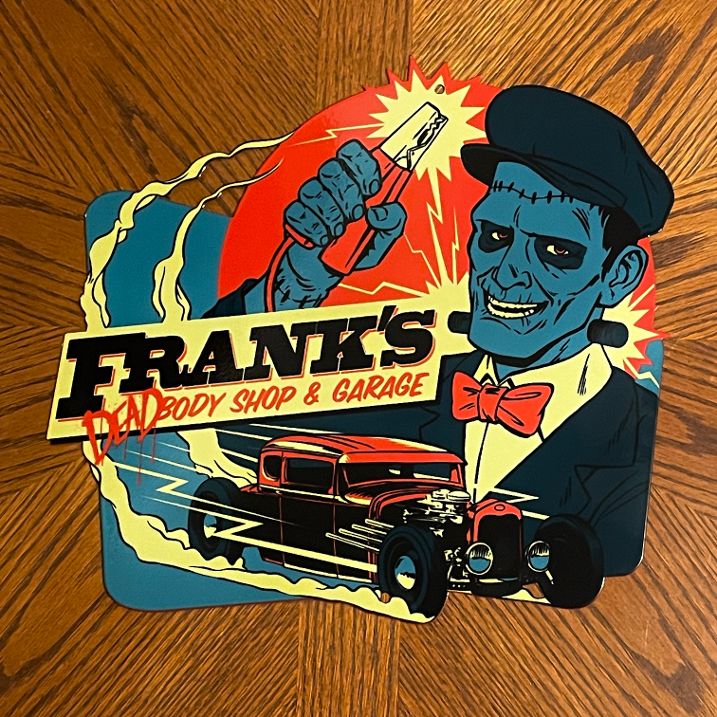 Frank's Dead Body Shop & Garage Metal Sign / Wall Art – CU Scared