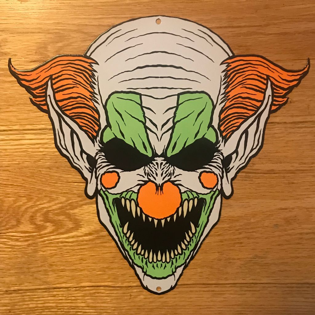 Creepy Clown Metal Sign / Wall Art