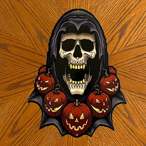 Halloween Reaper Metal Sign / Wall Art