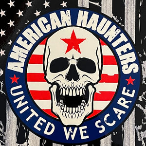 American Haunters American Flag Metal Sign / Wall Art
