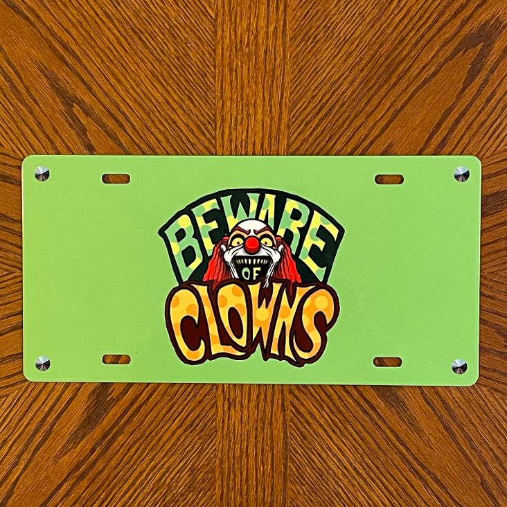 Beware of Clowns License Plate