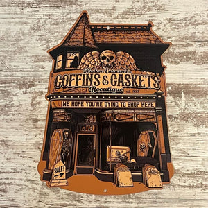 Coffins & Caskets Metal Sign / Wall Art