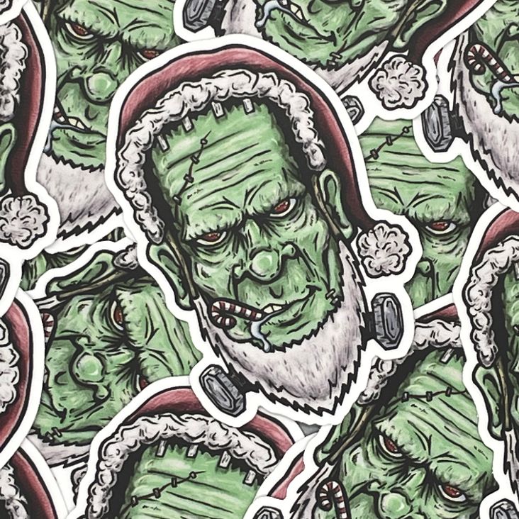 Frankenclaus Sticker