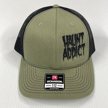 Load image into Gallery viewer, Haunt Addict Embroidered Cotton-Poly Mesh Back Cap