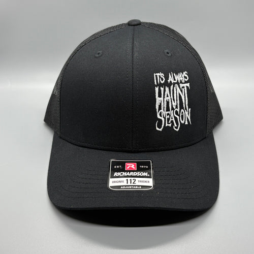 It's Always Haunt Season Embroidered Cotton-Poly Mesh Back Cap