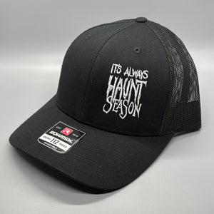 It's Always Haunt Season Embroidered Cotton-Poly Mesh Back Cap