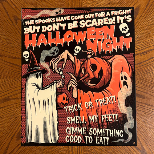 Halloween Night Metal Sign / Wall Art
