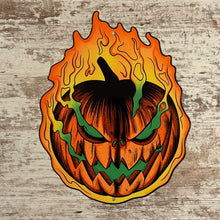 Load image into Gallery viewer, Flaming Jack Metal Sign / Wall Art