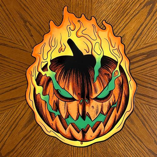 Flaming Jack Metal Sign / Wall Art