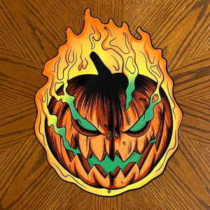 Flaming Jack Metal Sign / Wall Art