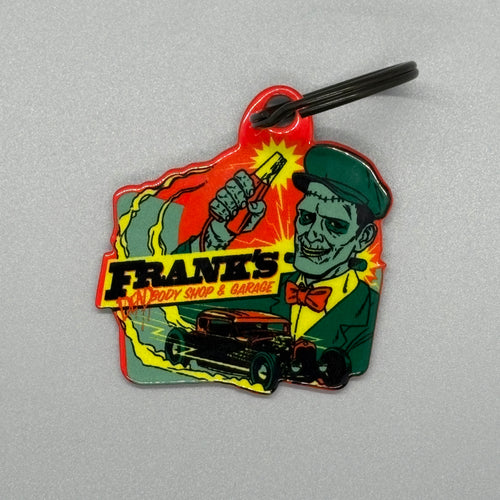 Frank's Dead Body Shop & Garage Keychain