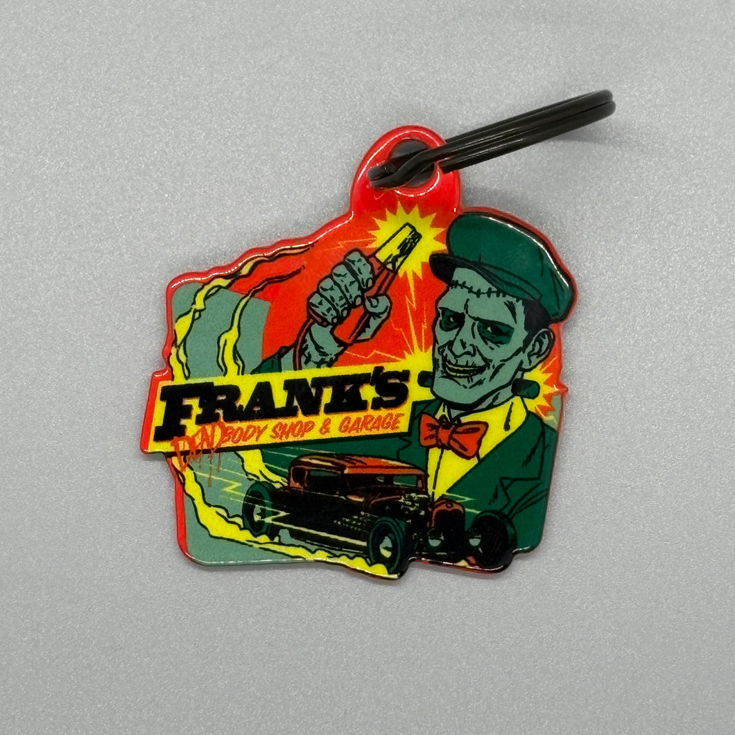 Frank's Dead Body Shop & Garage Keychain