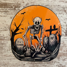 Load image into Gallery viewer, Graveyard Skelly Metal Sign / Wall Art
