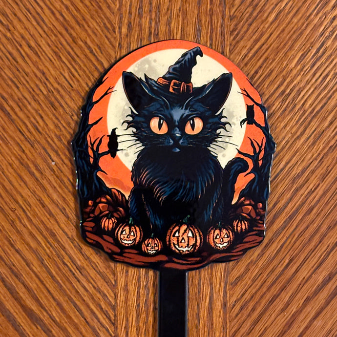 Black Cat Pot Stake