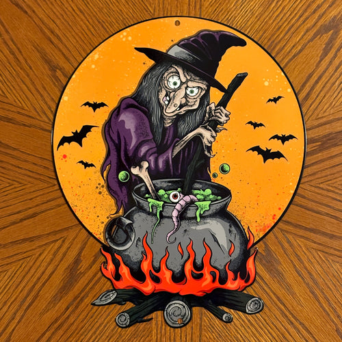Witch's Brew Metal Sign / Wall Art