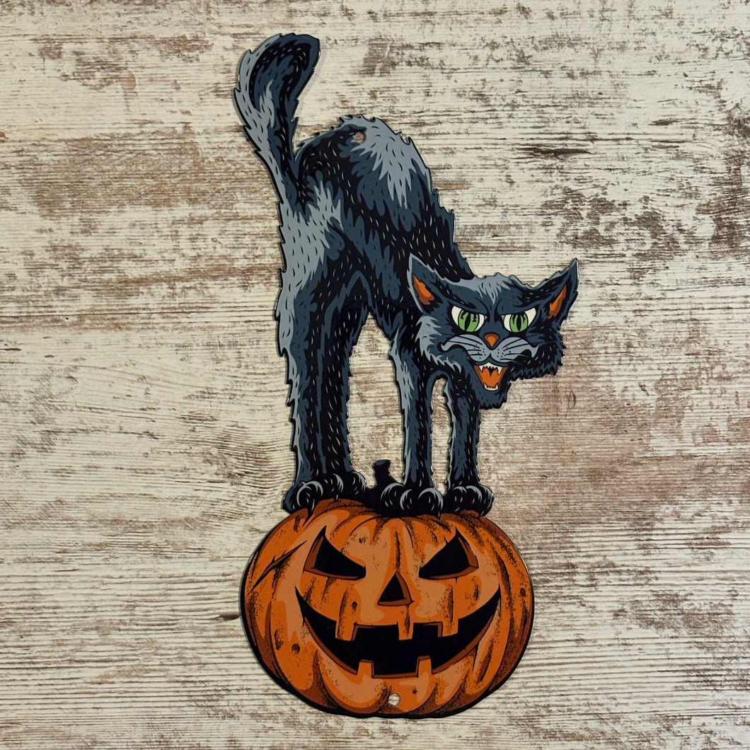 Scaredy Cat Metal Sign / Wall Art