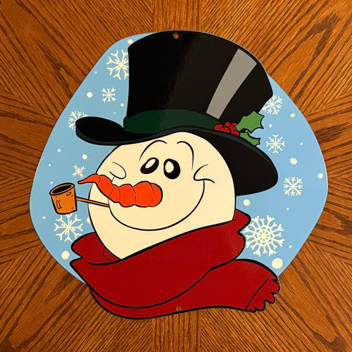 Flurry the Snowman Metal Sign / Wall Art