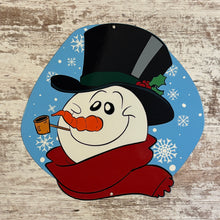 Load image into Gallery viewer, Flurry the Snowman Metal Sign / Wall Art