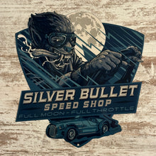 Load image into Gallery viewer, Silver Bullet Speed Shop Metal Sign / Wall Art