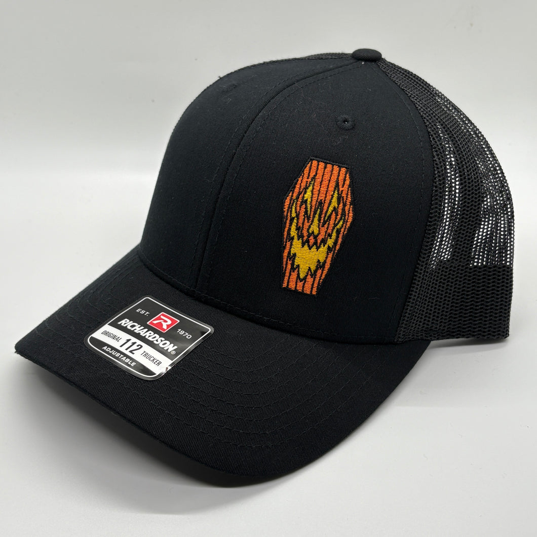 Pumpkoffin Embroidered Cotton-Poly Mesh Back Cap