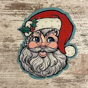 Santa Metal Sign / Wall Art