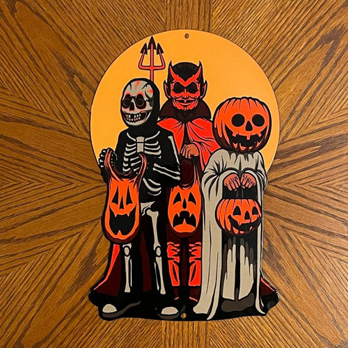 Trick or Treat Trio Metal Sign / Wall Art