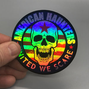 American Haunters Holographic Logo Sticker