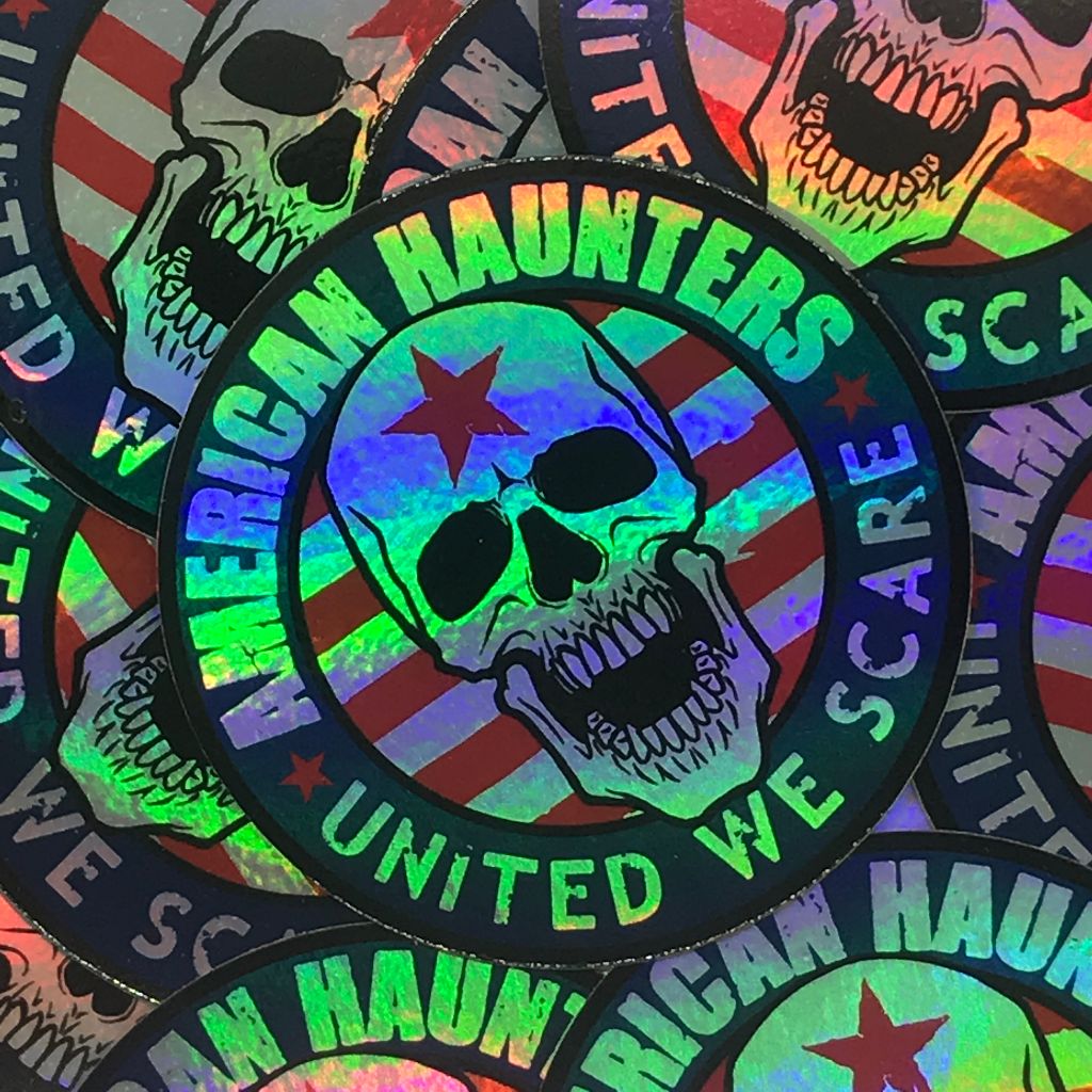 American Haunters Holographic Logo Sticker