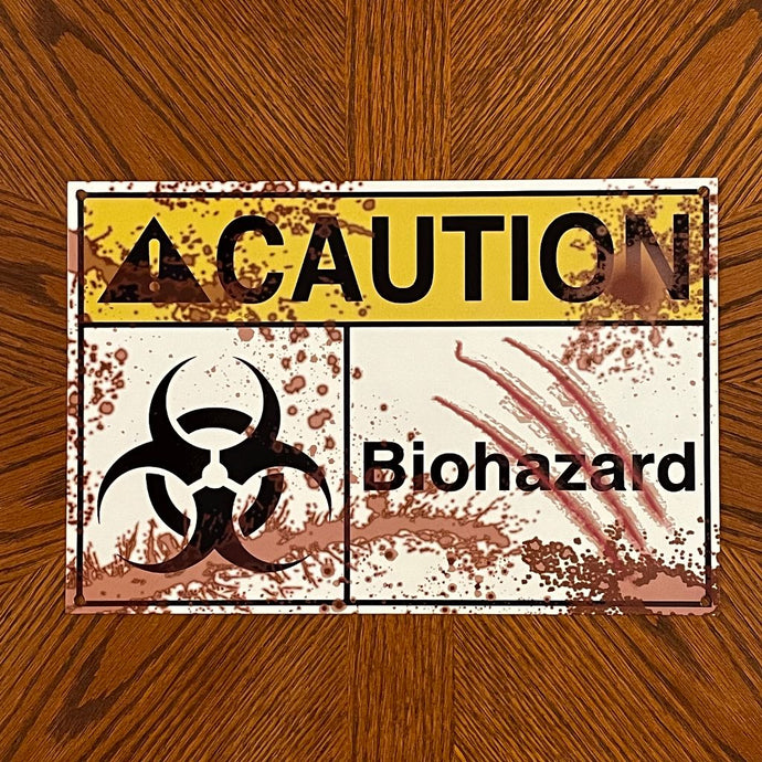 Caution Biohazard Metal Sign/Wall Art