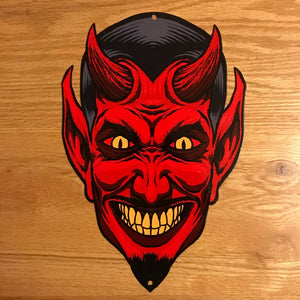 Devil Head Metal Sign / Wall Art