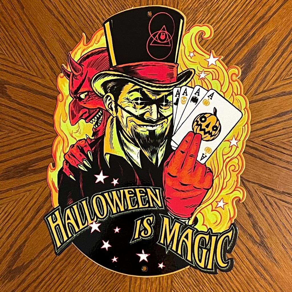 Halloween Is Magic Metal Sign / Wall Art