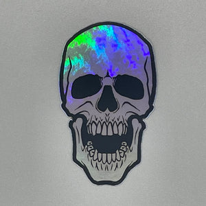 Screaming Skull Holographic Sticker