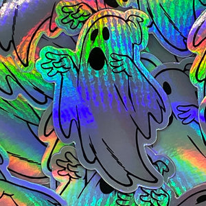 Lil' Ghostly Holographic Sticker
