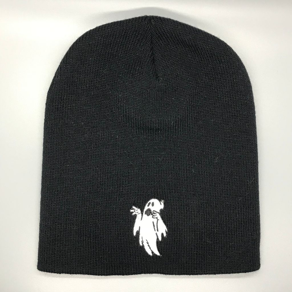 Lil' Ghostly Embroidered Beanie Cap