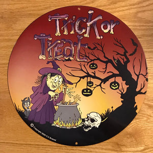 Trick or Treat Witch Metal Sign/Wall Art
