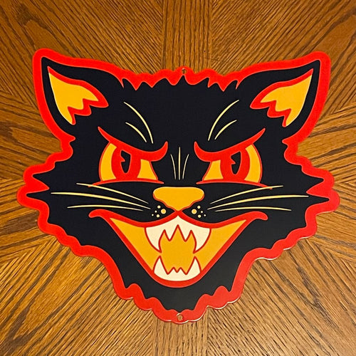 Vintage Cat Metal Sign / Wall Art