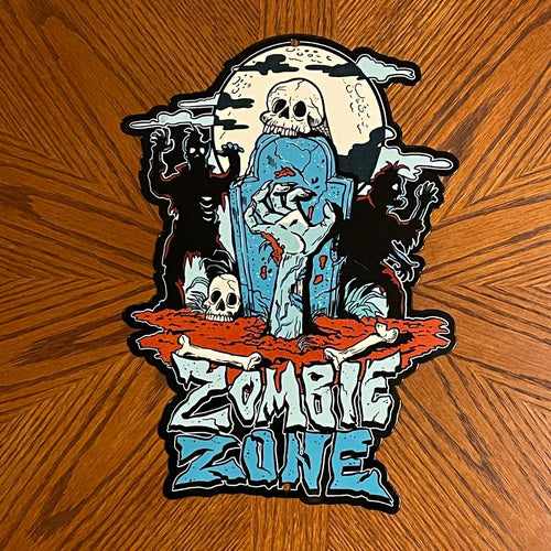Zombie Zone Metal Sign / Wall Art