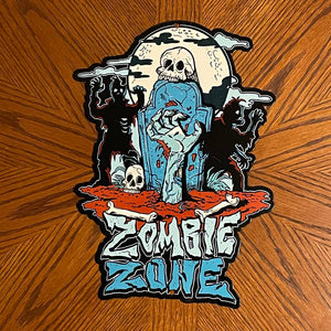 Zombie Zone Metal Sign / Wall Art