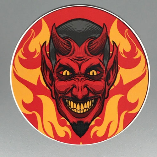 Flaming Devil Sticker